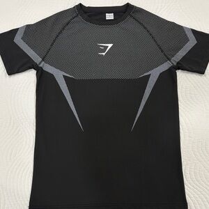 Gymshar Black and Gray Athletic T-Shirt